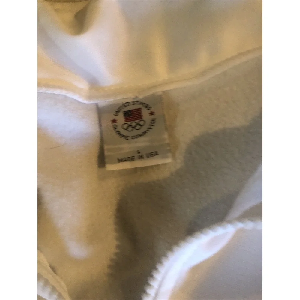 Team USA Warm Up Jacket White‎ Size Large Used Olympics